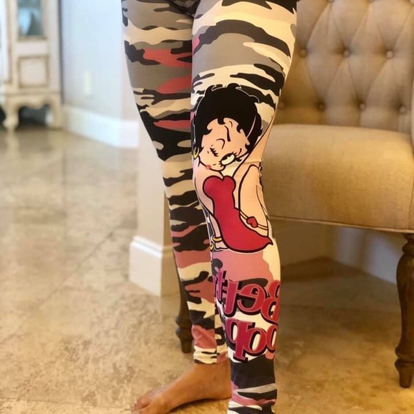 Betty Boop Leggings - OS / TC / TC2 Camo Leggings - Picture 2 of 7